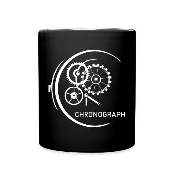 chronograph uhr Uhren Mechanik Symbol Logo icon - Tasse einfarbig - Schwarz - Vorne