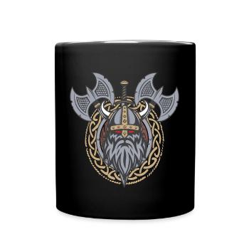 Viking gods name Norse mythology gods - Full Colour Mug - black - Front