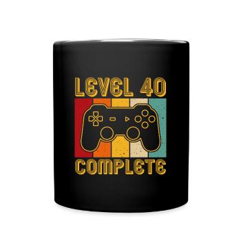 40ème anniversaire - 40 ans Gamer Niveau 40 complet - Mug uni - noir - Devant