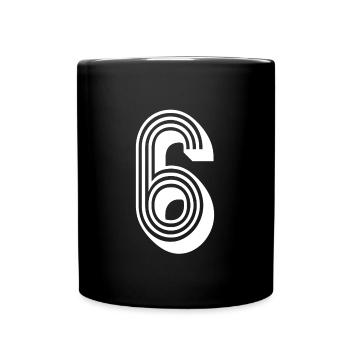 6 years number jersey 6 T-shirt 6 - Full Colour Mug - black - Front