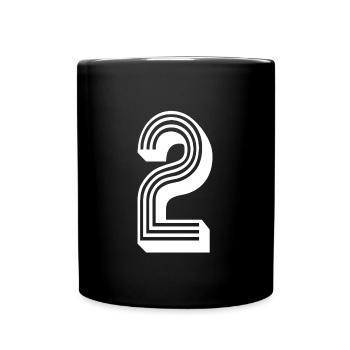 2 years number jersey 2 T-shirt 2 - Full Colour Mug - black - Front
