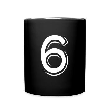6 years number jersey 6 T-shirt 6 - Full Colour Mug - black - Front