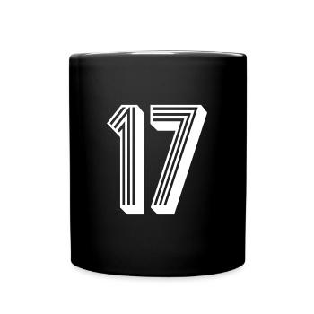 17 Jahre Nummer Trikot 17 T-shirt 17 - Tasse einfarbig - Schwarz - Vorne