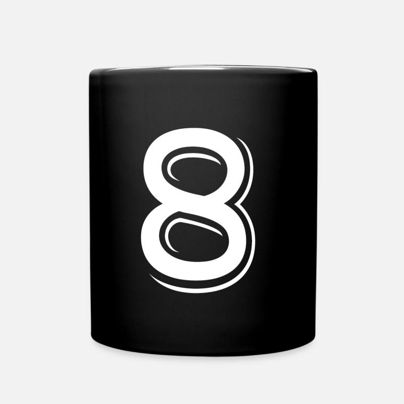8 Jahre Nummer Trikot 8 T-shirt 8 - Tasse einfarbig - Schwarz