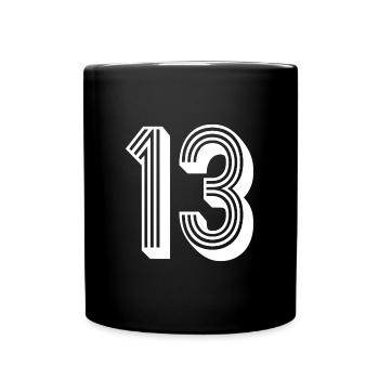 13 years number jersey 13 T-shirt 13 - Full Colour Mug - black - Front