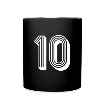 10 Years Number Jersey 10 T-shirt 10 - Full Colour Mug - black - Front