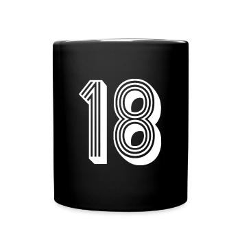 18 years number jersey 18 T-shirt 18 - Full Colour Mug - black - Front
