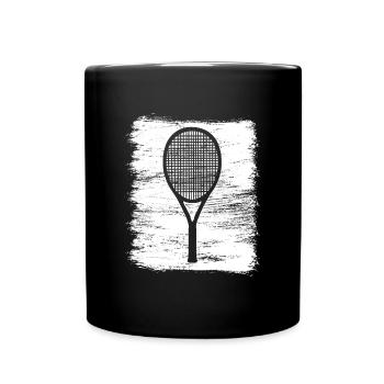 Tennisschläger - Tasse einfarbig - Schwarz - Vorne