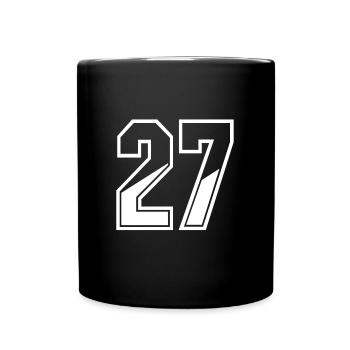 27 years jersey number 27 T-shirt number 27 - Full Colour Mug - black - Front