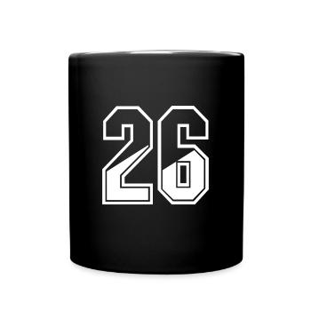26 Jahre Trikot Nummer 26 T-shirt Nummer 26 - Tasse einfarbig - Schwarz - Vorne