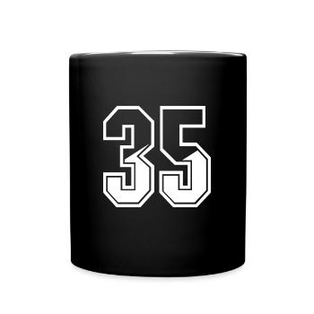 35 Jahre Trikot Nummer 35 T-shirt Nummer 35 - Tasse einfarbig - Schwarz - Vorne