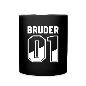 Bruder 01 bester grosser bruder nummer 1 - Tasse einfarbig - Schwarz - Vorne