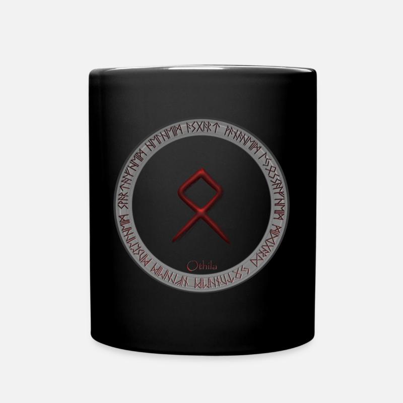 Nordische Rune Othila rot - Tasse einfarbig - Schwarz