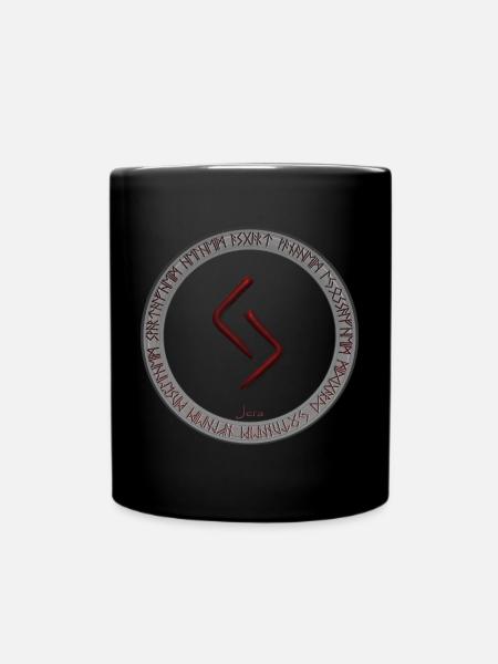 Rune nordique Jera rouge - Mug uni - noir