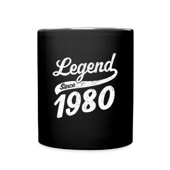 Légende depuis 1980 millésime 1980 - Mug uni - noir - Devant