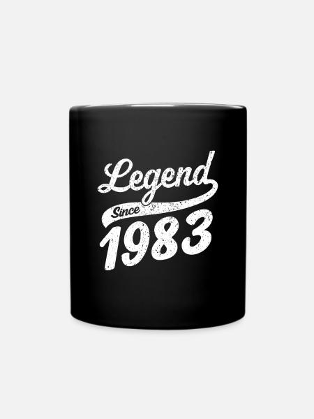 Légende depuis 1983 millésime 1983 - Mug uni - noir