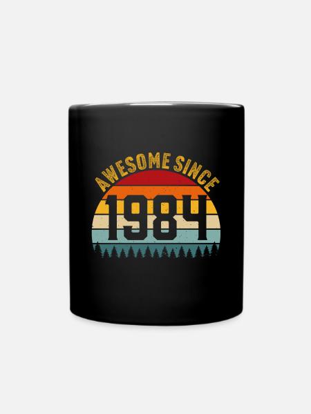Génial depuis 1984 t-shirt rétro 1984 - Mug uni - noir
