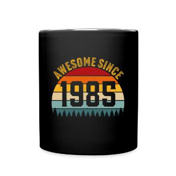 Awesome since 1985 retro t-shirt 1985 - Tasse einfarbig - Schwarz - Vorne