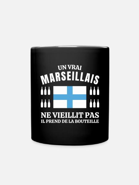 Marseille, Marseille humour, je suis Marseillais - Mug uni - noir