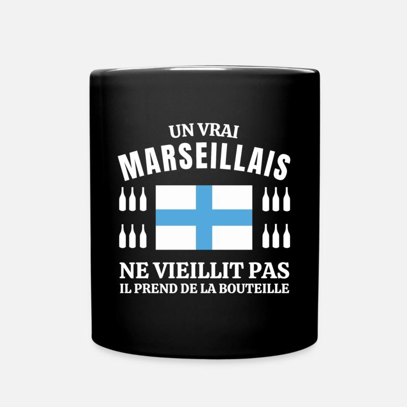 Marseille, Marseille humour, je suis Marseillais - Mug uni - noir