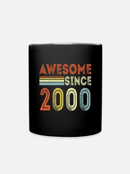 Awesome since 2000 retro t-shirt 2000 - Tasse einfarbig - Schwarz