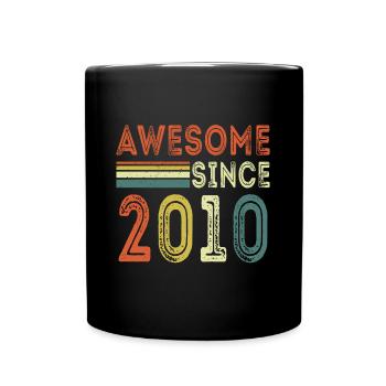 Génial depuis 2010 t-shirt rétro 2010 - Mug uni - noir - Devant