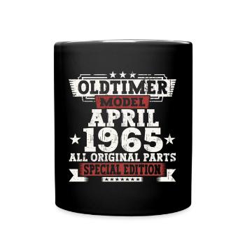 Oldtimer April 1965 58th Birthday Gift Men - Full Colour Mug - black - Front