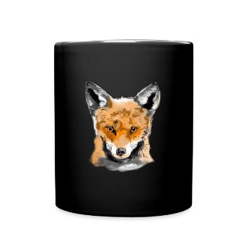 Renard - Mug uni - noir - Devant