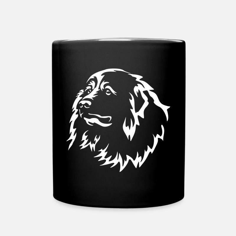 Pyrenäenberghund Kopf "Black Edition" - Tasse einfarbig - Schwarz