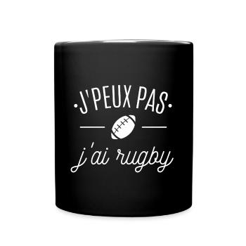 je peux pas j'ai rugby - Mug uni - noir - Devant