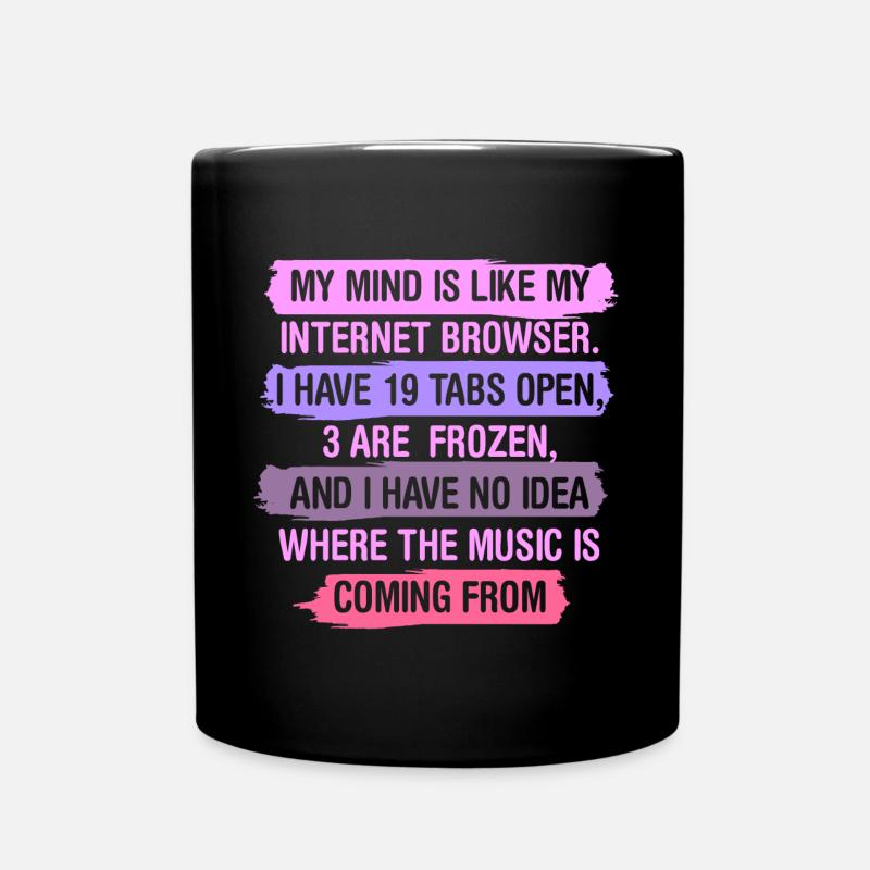 Browser Mind - Tasse einfarbig - Schwarz