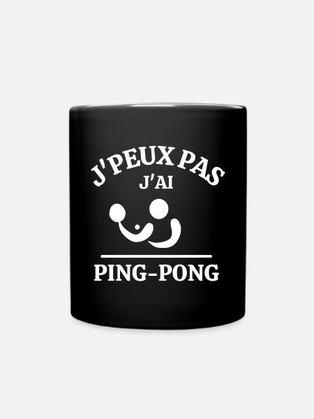 ping-pong, jouer au ping-pong, pongiste - Mug uni - noir