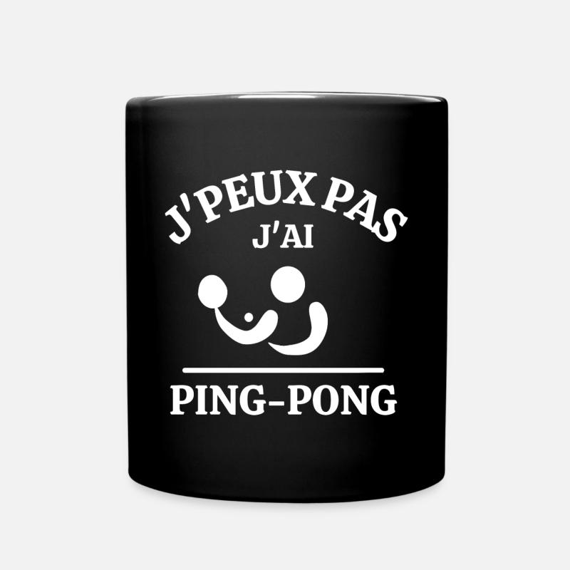 ping-pong, jouer au ping-pong, pongiste - Mug uni - noir