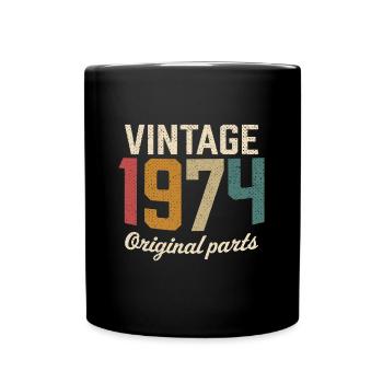 Vintage 1974 pièces originales t-shirt rétro 1974 - Mug uni - noir - Devant