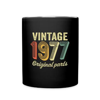 Vintage 1977 pièces originales t-shirt rétro 1977 - Mug uni - noir - Devant