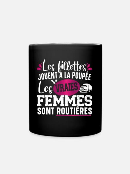 Routière Chauffeur Livreuse Métier Camion Cadeau - Mug uni - noir