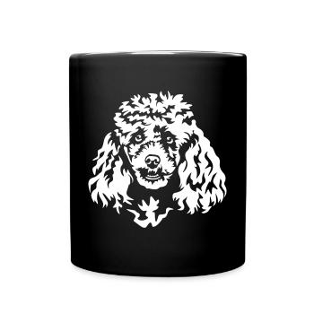 Poodle Head "Black Edition" - Full Colour Mug - black - Front