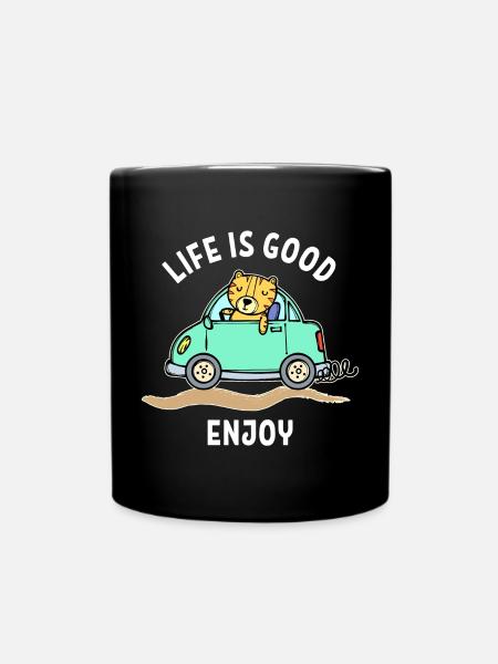 Auto Statement Autofahrer Autofahren Autoliebhaber - Tasse einfarbig - Schwarz