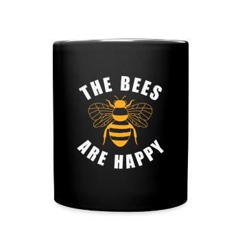 Die Bienen sind glücklich Valheim Gamer Zitat - Tasse einfarbig - Schwarz - Vorne