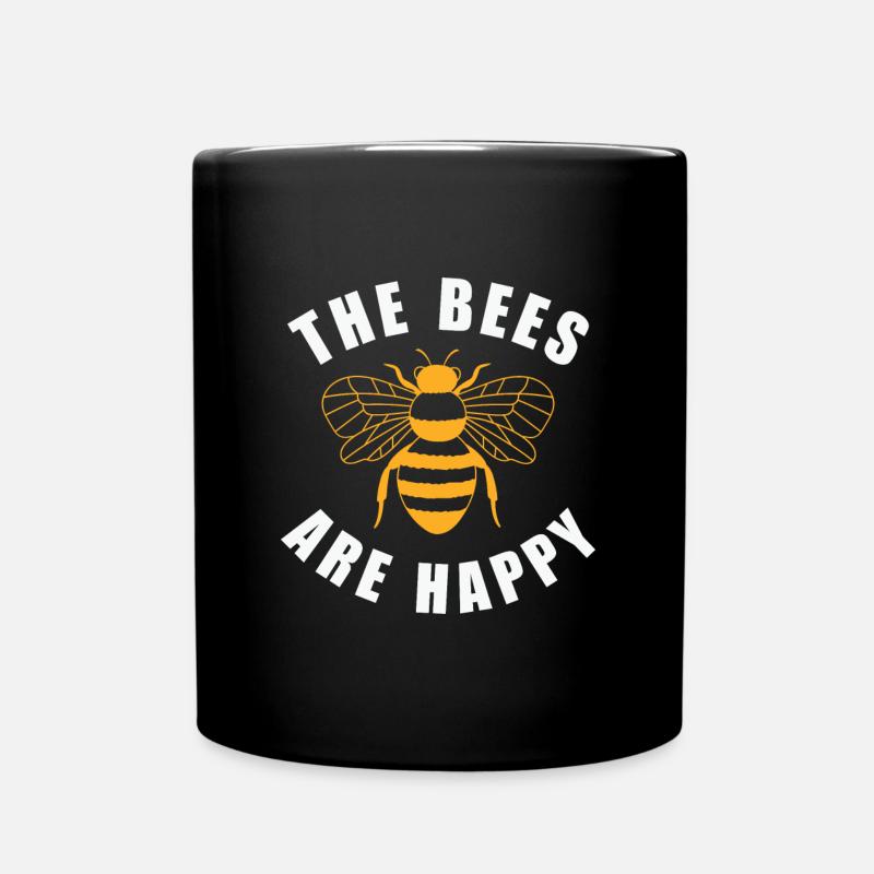 Die Bienen sind glücklich Valheim Gamer Zitat - Tasse einfarbig - Schwarz