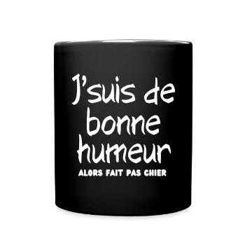 Pas du matin, grincheux le matin - Mug uni - noir - Devant