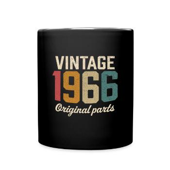 Vintage 1966 original parts retro t-shirt 1966 - Tasse einfarbig - Schwarz - Vorne