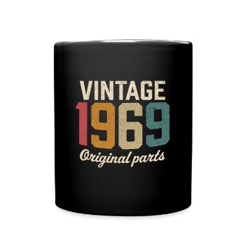 Vintage 1969 original parts retro t-shirt 1969 - Full Colour Mug - black - Front