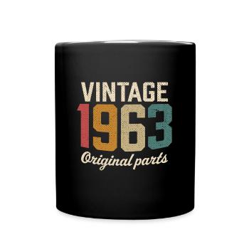 Vintage 1963 pièces originales t-shirt rétro 1963 - Mug uni - noir - Devant