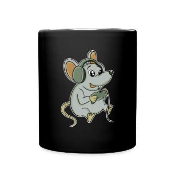 Gamer Maus - Tasse einfarbig - Schwarz - Vorne