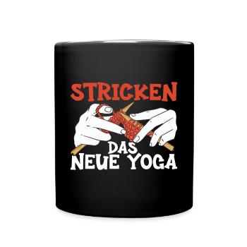 Tricot Laine Fil Laine Fourniture Crochet - Mug uni - noir - Devant