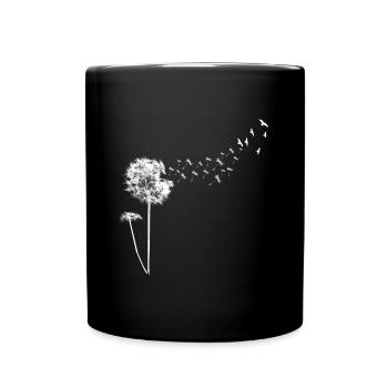 Fleur d’oiseaux de pissenlit - Mug uni - noir - Devant