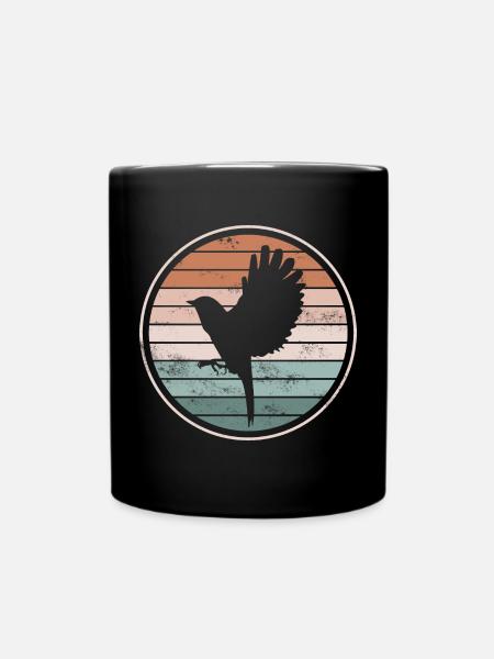 Vogel Vögel - Tasse einfarbig - Schwarz