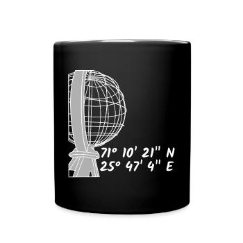 The globe at the North Cape for dark T-shirts - Full Colour Mug - black - Front