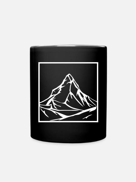 Ein schöner Berg - Tasse einfarbig - Schwarz